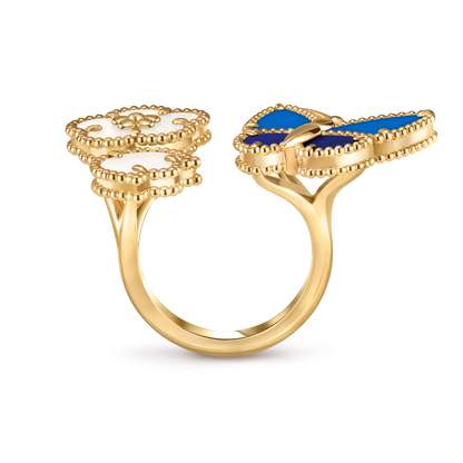 [Aura Jewels] 2026 NEW MODEL SPRING LUCKY 3 MOTIF GOLD RING
