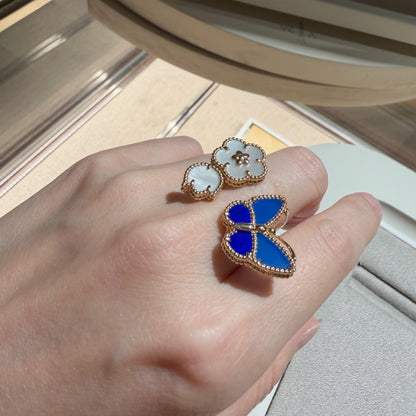 [Aura Jewels] 2026 NEW MODEL SPRING LUCKY 3 MOTIF GOLD RING