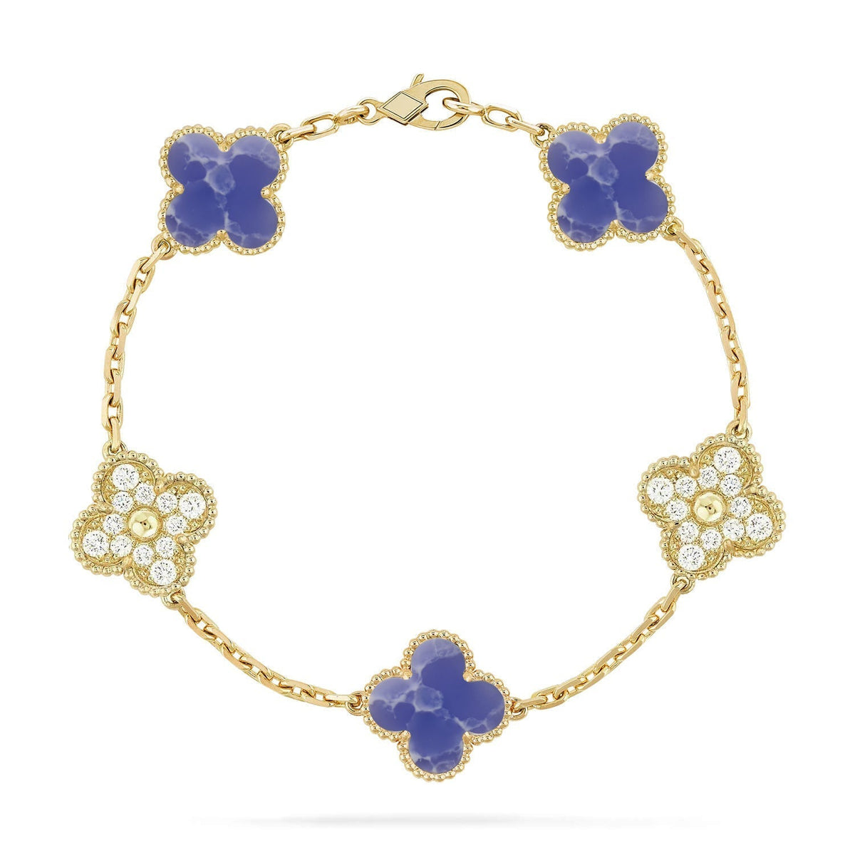 [Aura Jewels]New CLOVER 5 MOTIF BLUE VEINS BRACELET COLLECTION