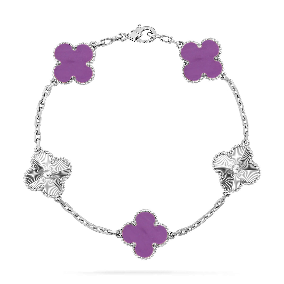 [Aura Jewels]New  CLOVER 5 MOTIF VIOLET BRACELET COLLECTION