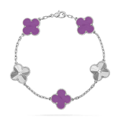 [Aura Jewels]New  CLOVER 5 MOTIF VIOLET BRACELET COLLECTION