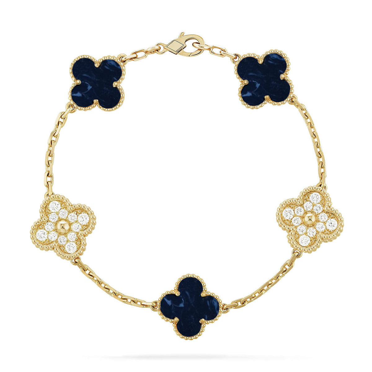 [Aura Jewels]New CLOVER 5 MOTIF PIETERSITE BRACELET COLLECTION