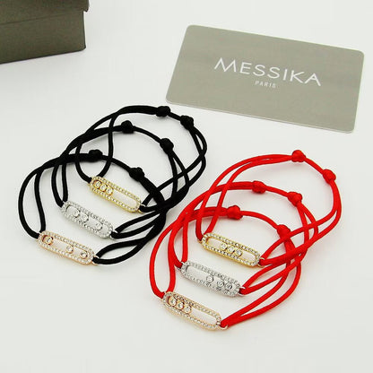 [Aura Jewels]Messika Care(s) pink cord pavé bracelet