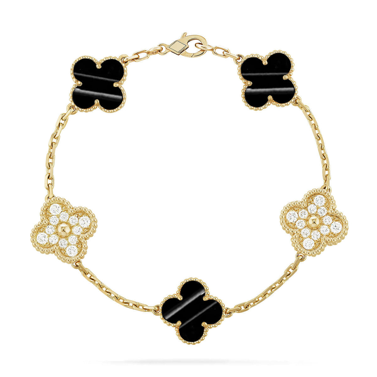 [Aura Jewels]New  CLOVER 5 MOTIF PULSAR STONE BRACELET COLLECTION
