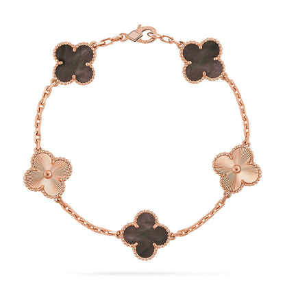 [Aura Jewels]New CLOVER 5 MOTIF GRAY MOP BRACELET COLLECTION