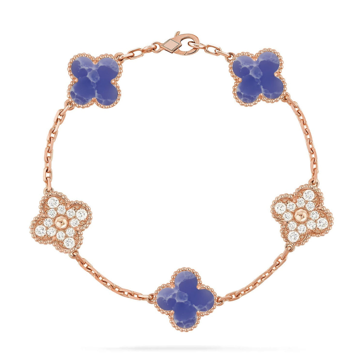 [Aura Jewels]New CLOVER 5 MOTIF BLUE VEINS BRACELET COLLECTION