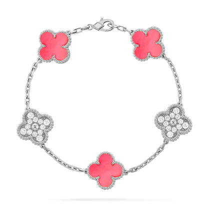 [Aura Jewels]New  CLOVER 5 MOTIFS  PINK MOP BRACELET COLLECTION
