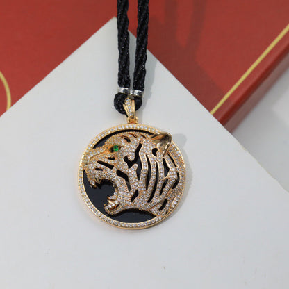 ¡®Aura Jewels¡ Openwork Tiger Cord Pendant Necklace