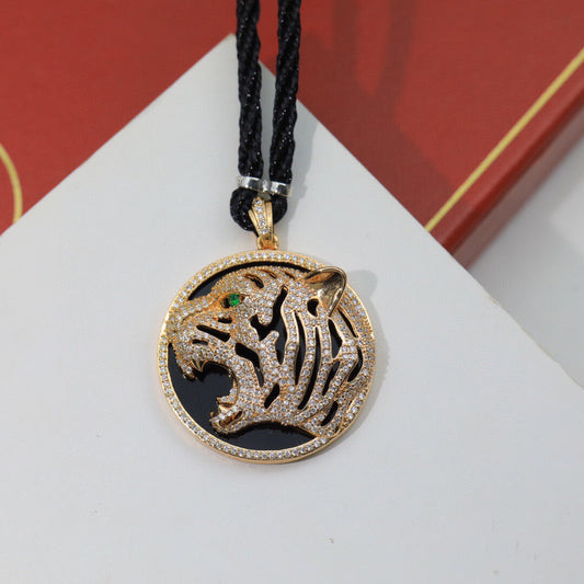 ¡®Aura Jewels¡ Openwork Tiger Cord Pendant Necklace