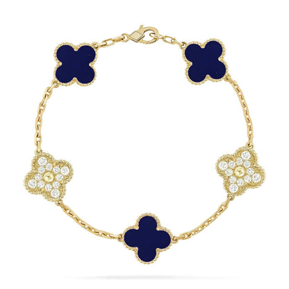 [Aura Jewels]New CLOVER 5 MOTIF LAPIS LAZULI BRACELET COLLECTION