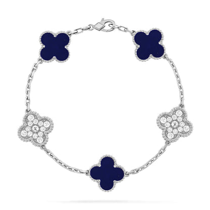 [Aura Jewels]New CLOVER 5 MOTIF LAPIS LAZULI BRACELET COLLECTION