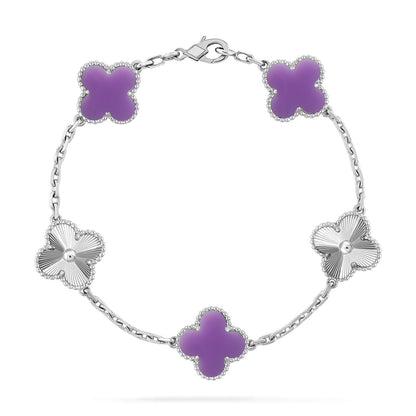 [Aura Jewels]New CLOVER 5 MOTIF LIGHT PURPLE BRACELET COLLECTION