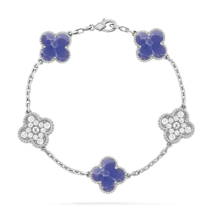 [Aura Jewels]New CLOVER 5 MOTIF BLUE VEINS BRACELET COLLECTION