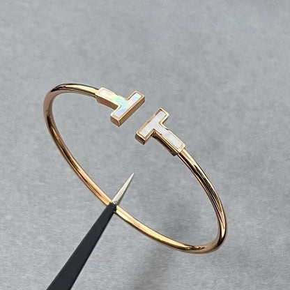 [Aura Jewels] T House Double T Open Bangle