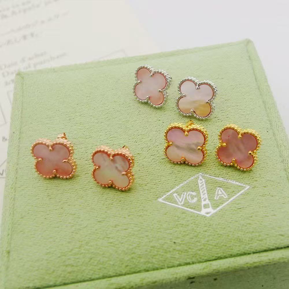 [Aura Jewels]Clover Mini Pink Earrings
