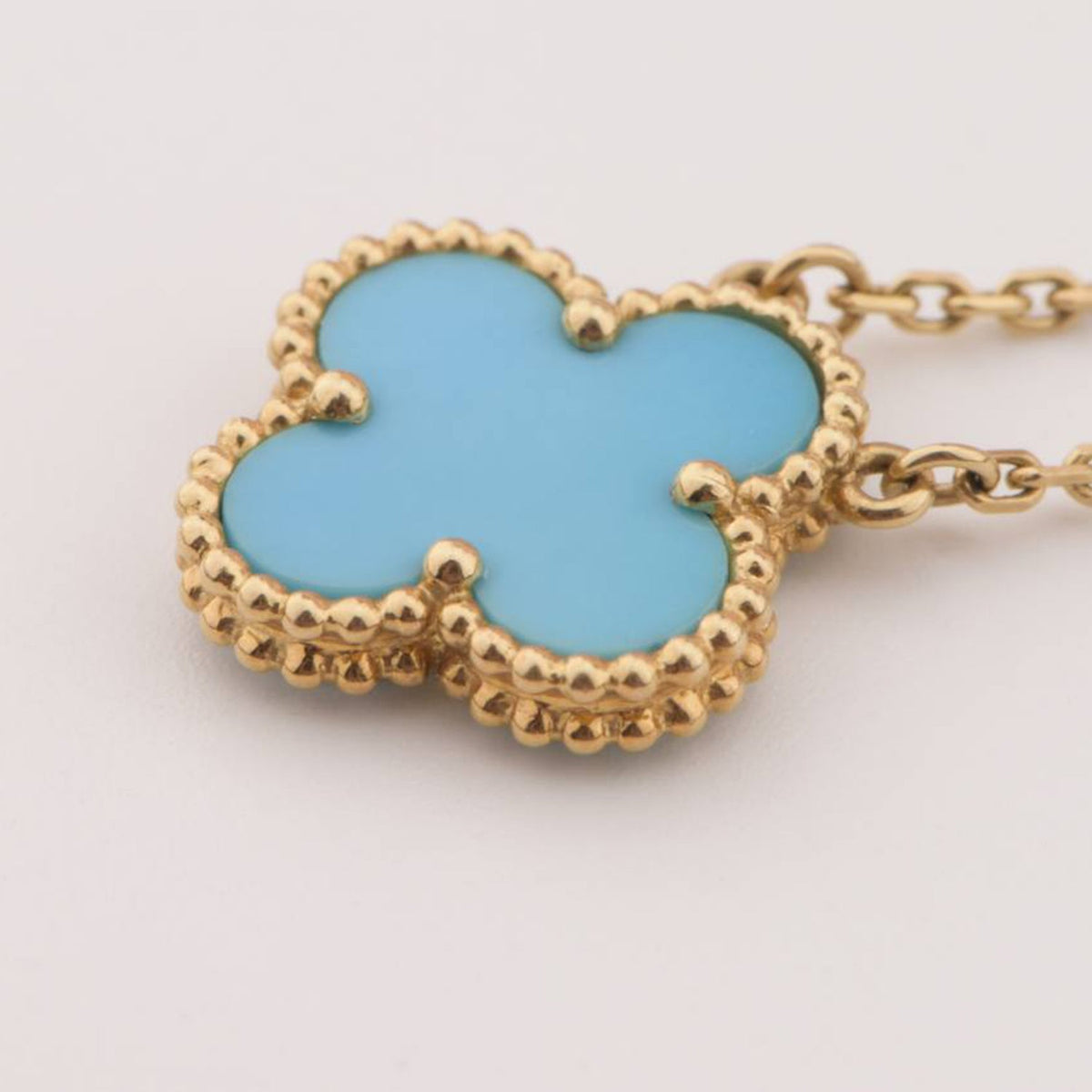 ¡®Aura Jewels¡¯CLOVER 15MM VINTAGE TURQUOISE NECKLACE