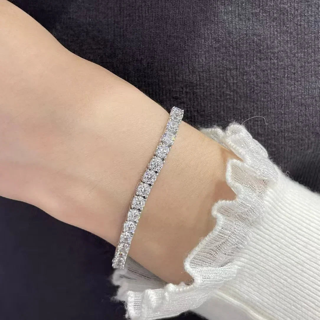 [Aura Jewels] TENNIS BRACELET WITH FULL DIAMOND SETTING