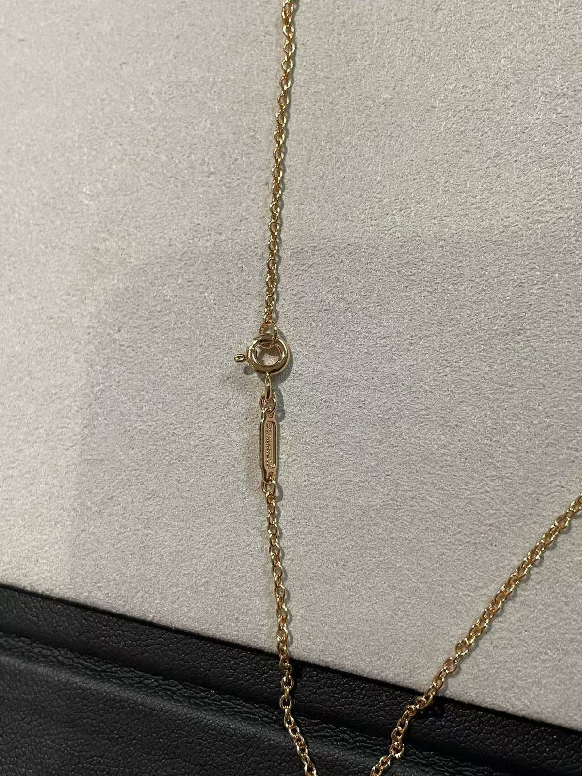 [Aura Jewels]T House Diamond-Studded Knot Necklace