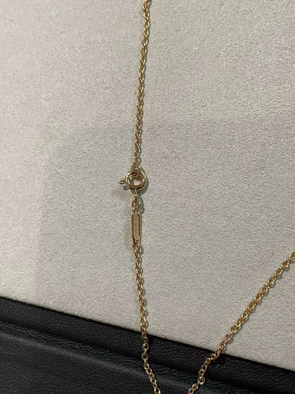 [Aura Jewels]T House Diamond-Studded Knot Necklace