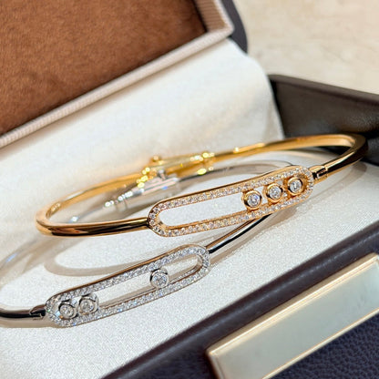 [Aura Jewels]Move Pavé Diamond Bangle Bracelet M