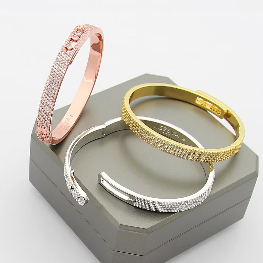 [Aura Jewels]Move Noa Full Pavé Diamond Bangle Bracelet