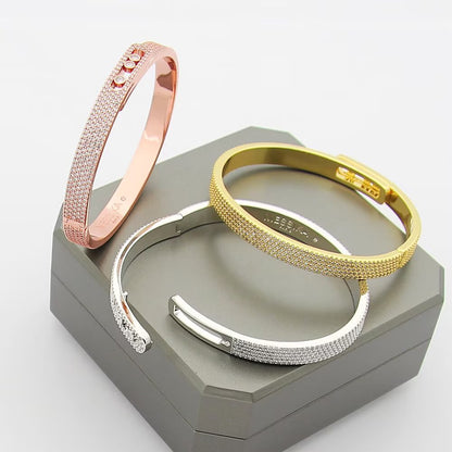 [Aura Jewels]Move Noa Full Pavé Diamond Bangle Bracelet