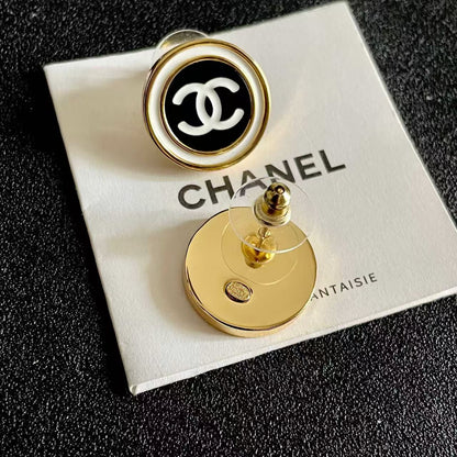[Aura Jewels]Classic Double C Stud Earrings