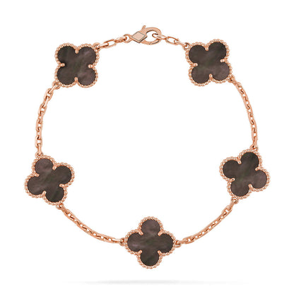 [Aura Jewels]New CLOVER 5 MOTIF GRAY MOP BRACELET COLLECTION