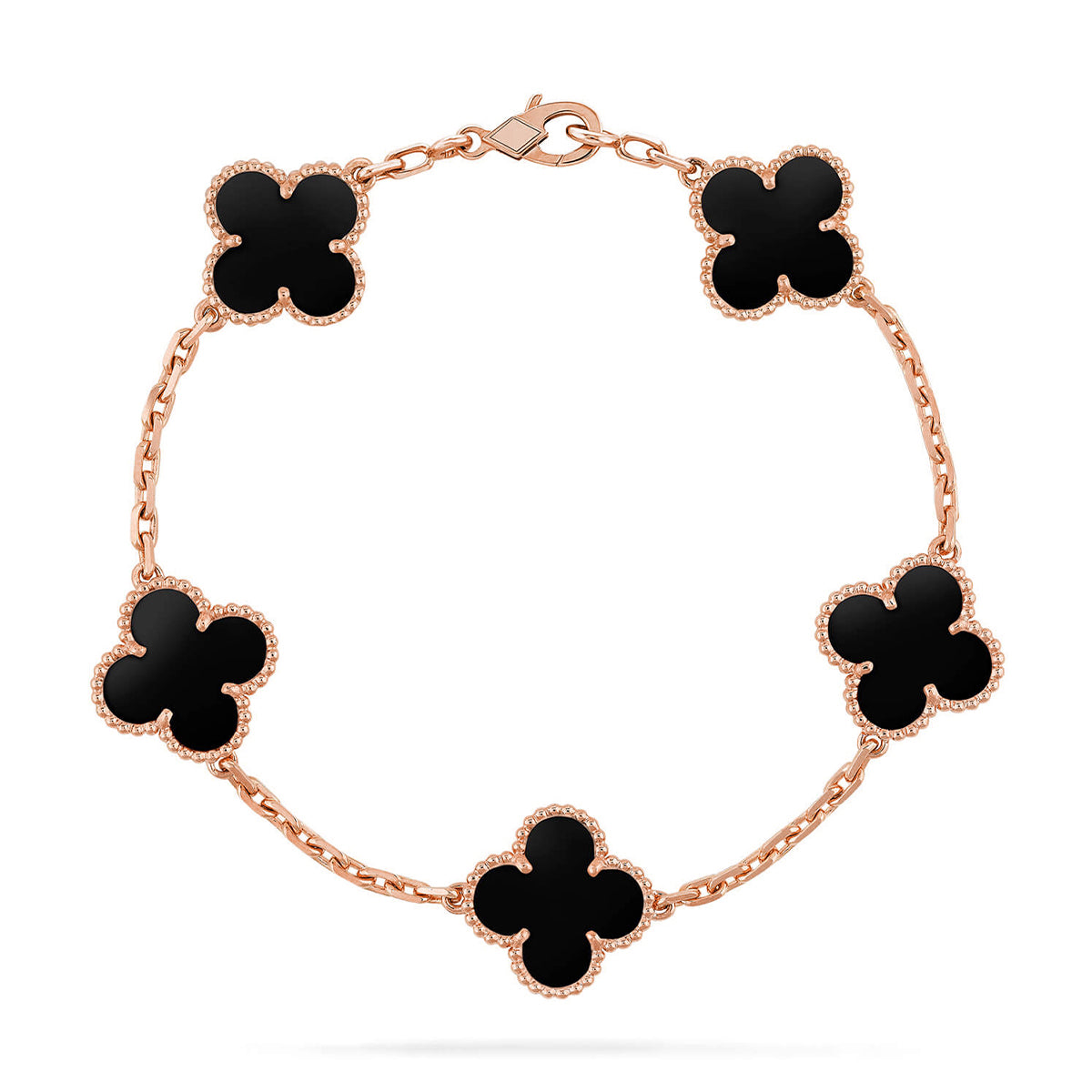 [Aura Jewels]New CLOVER 5 MOTIF ONYXS BRACELET COLLECTION