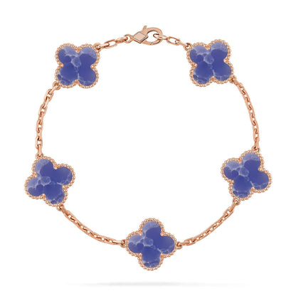 [Aura Jewels]New CLOVER 5 MOTIF BLUE VEINS BRACELET COLLECTION