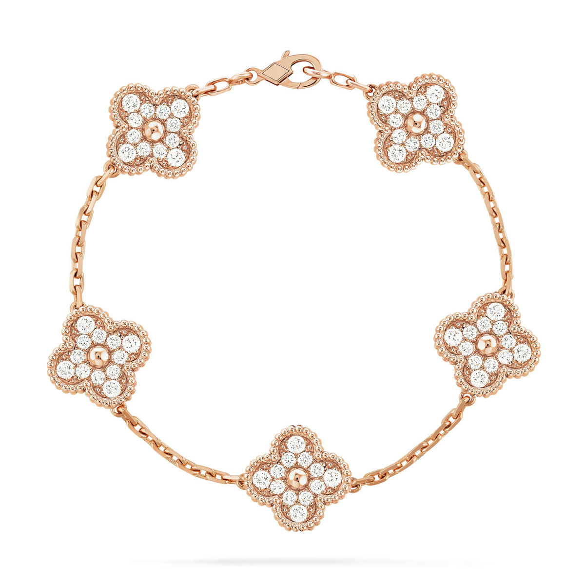 [Aura Jewels] New  CLOVER 5 MOTIF FULL DIAMOND BRACELET COLLECTION