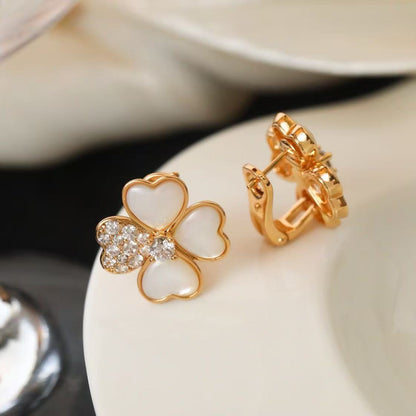 [Aura Jewels]FRIVOLE PINK GOLD FLOWER DIAMOND EARRINGS 2