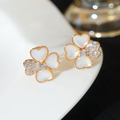 [Aura Jewels]FRIVOLE PINK GOLD FLOWER DIAMOND EARRINGS 2