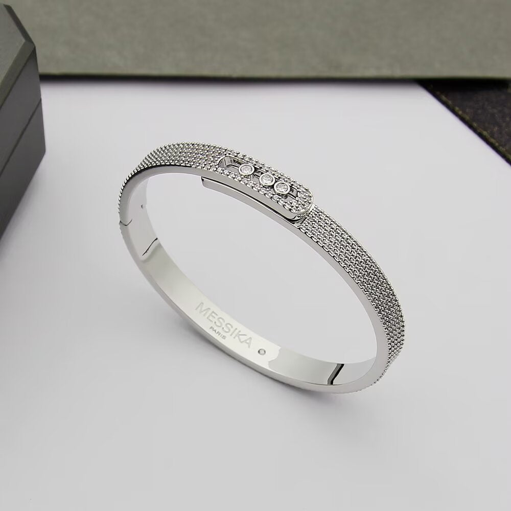[Aura Jewels]Move Noa Full Pavé Diamond Bangle Bracelet