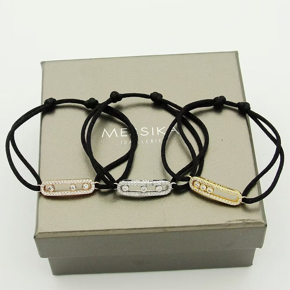 [Aura Jewels]Messika Care(s) pink cord pavé bracelet