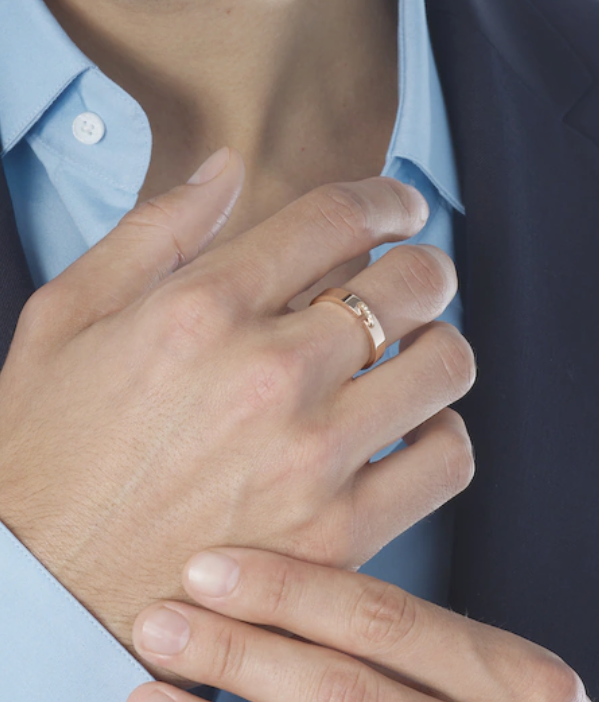 ¡®Aura Jewels¡¯ALLIANCE LIENS VIDENCE DIAMOND 4MM RING
