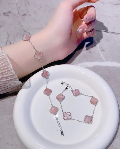 [Aura JewelsLight Pink Braided Bracelet