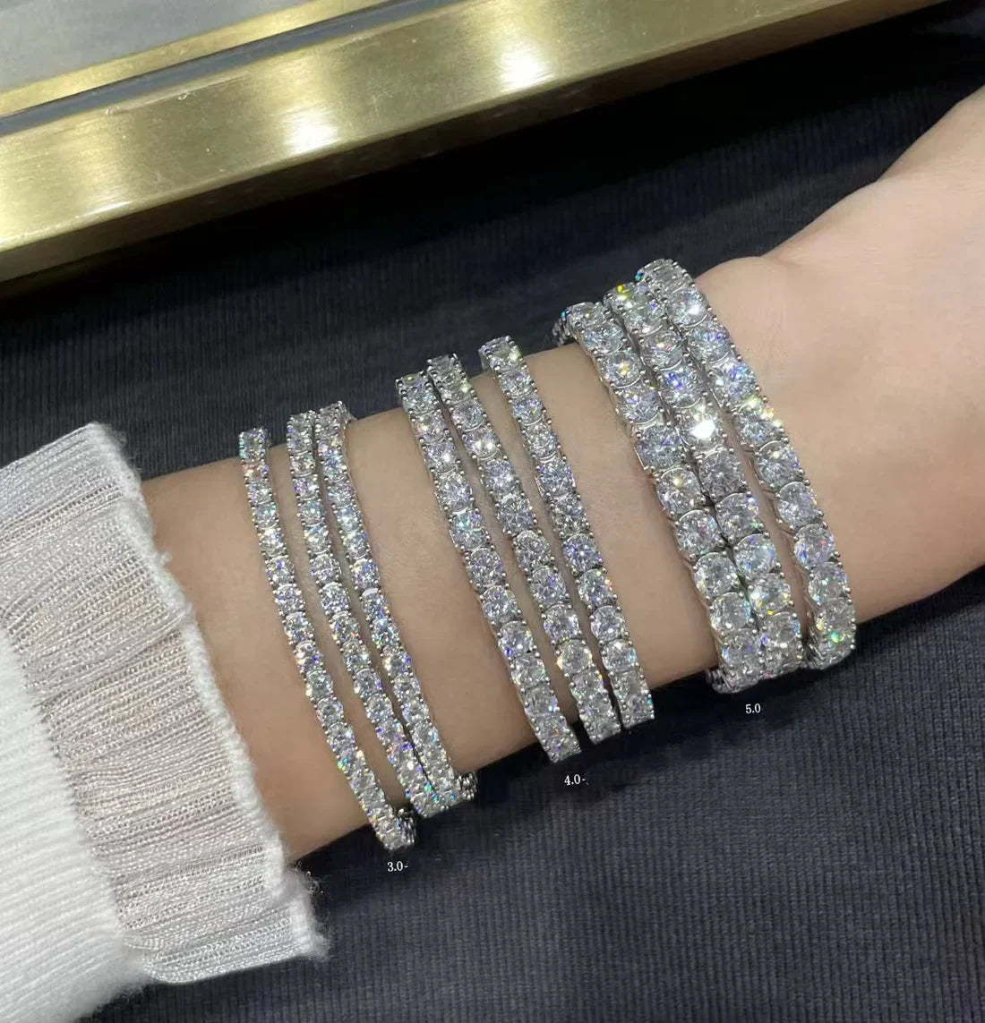 [Aura Jewels] TENNIS BRACELET WITH FULL DIAMOND SETTING