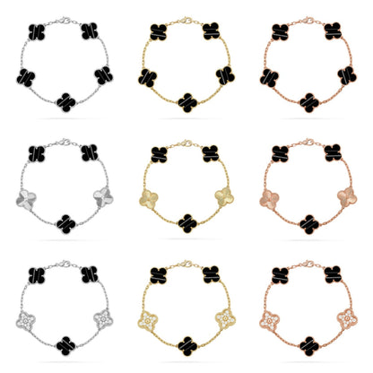 [Aura Jewels]New  CLOVER 5 MOTIF PULSAR STONE BRACELET COLLECTION