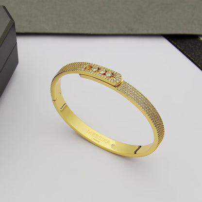 [Aura Jewels]Move Noa Full Pavé Diamond Bangle Bracelet