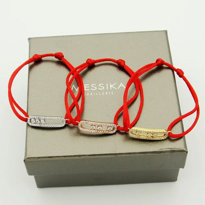 [Aura Jewels]Messika Care(s) pink cord pavé bracelet