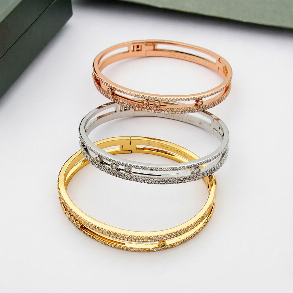 [Aura Jewels]Move Romane pavé bangle
