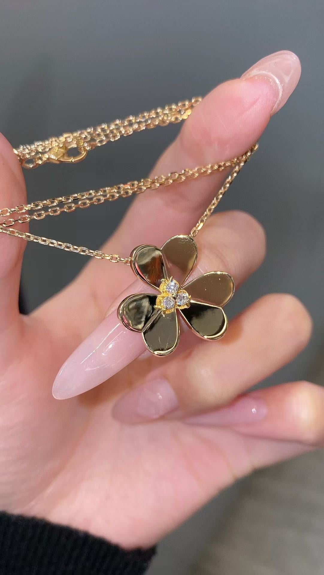 [Aura Jewels]FRIVOLE GOLD FLOWER NECKLACE2