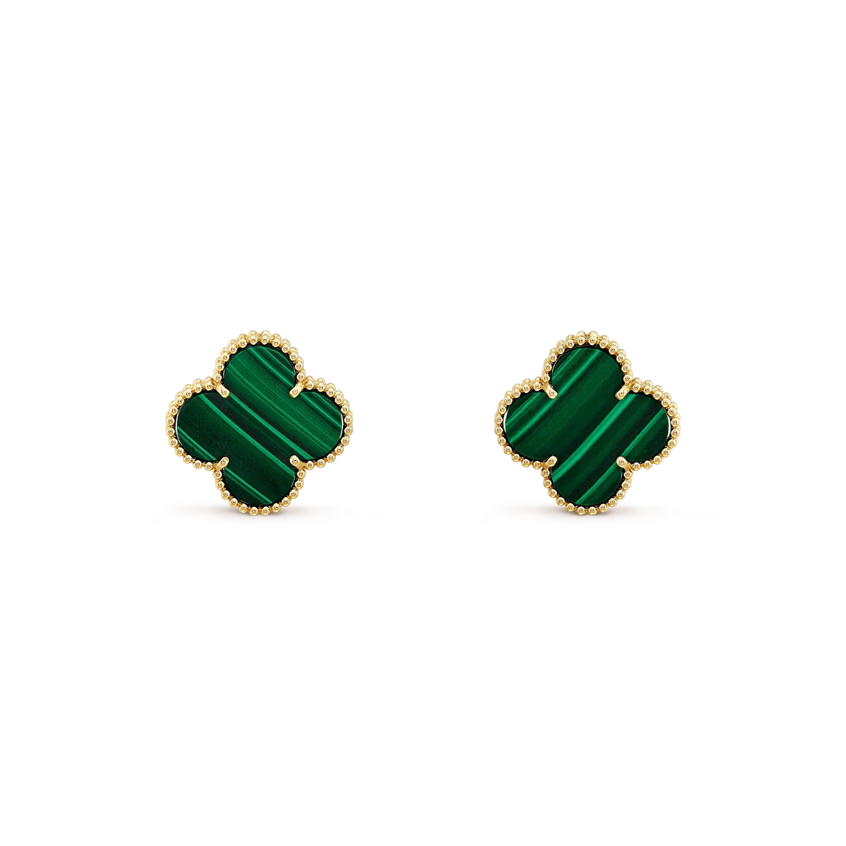 ¡®Aura Jewels¡¯CLOVER MINI 9.5MM MALACHITE  EARRINGS