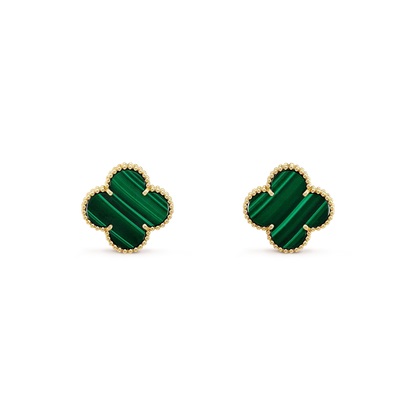 ¡®Aura Jewels¡¯CLOVER MINI 9.5MM MALACHITE  EARRINGS