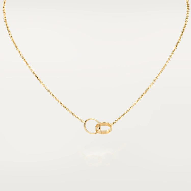 ¡®Aura Jewels¡¯LOVE NECKLACE DOUBLE RING GOLD