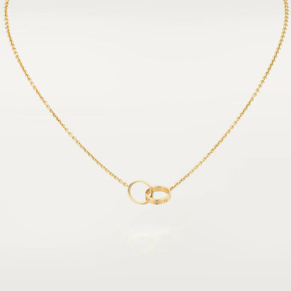 ¡®Aura Jewels¡¯LOVE NECKLACE DOUBLE RING GOLD