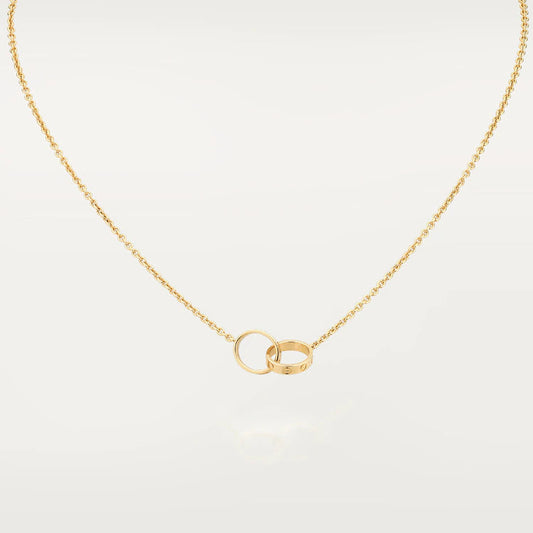 ¡®Aura Jewels¡¯LOVE NECKLACE DOUBLE RING GOLD