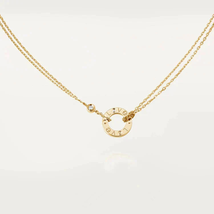 ¡®Aura Jewels¡¯LOVE NECKLACE 16MM 2 DIAMONDS