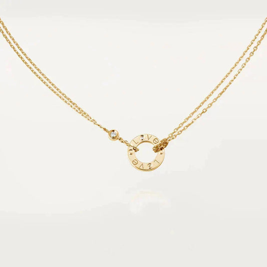 ¡®Aura Jewels¡¯LOVE NECKLACE 16MM 2 DIAMONDS